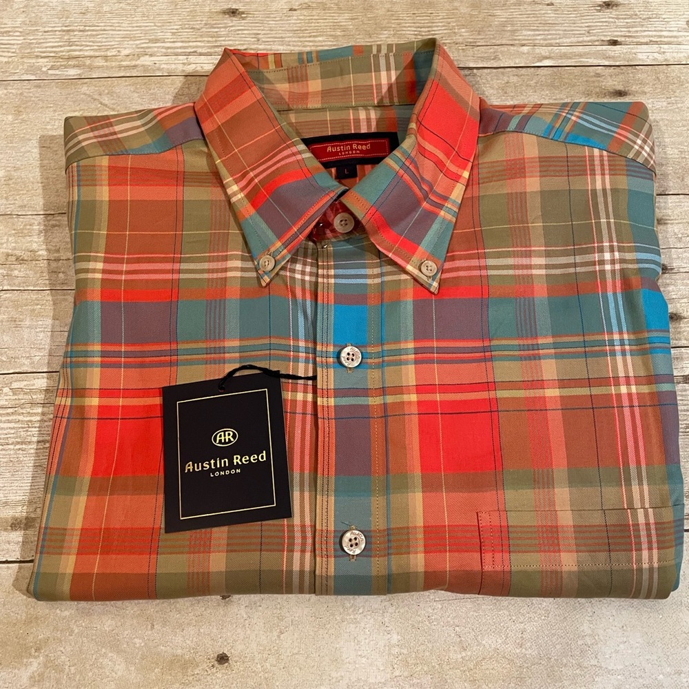 Host Pick! NWT Austin Reed London Men’s Long Sleeve Button Down Shirt size Large
